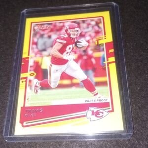 2020 Panini Donruss - Travis Kelce #3 Press Proof Yellow Kansas City Chiefs
